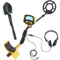 Detector Metais Profissional Ouro Prata Bronze Praia Digital Portátil Pá Pilha Importway Iwdmlcd-002