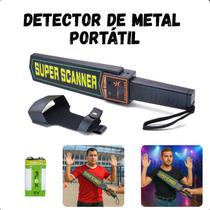 Detector Profissional Metais Portátil Scanner Preto Vibração