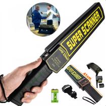 Detector Profissional Metais Portátil Scanner Preto Vibração