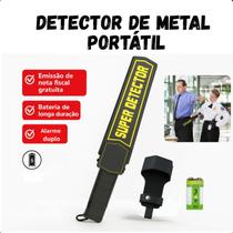 Detector Profissional Portátil Manual com Vibração para Metais