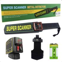 Detector Scanner Profissional Manual Portátil Alta Sensibilidade Vibração Metais