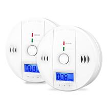 Detectores de monóxido de carbono WEICAO CO Alarm com display LCD, 2 unidades