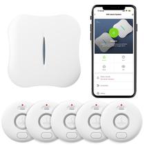 Detectores de vazamento de água RUIKORING WiFi, pacote com 5, com alarme de 120 dB Detectores de vazamento de água RUIKORING WiFi, pacote com 5, com alarme de 120 dB