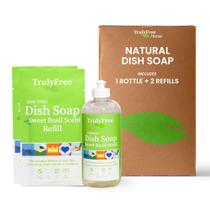 Detergente de louça, líquido natural para lavar louça verdadeiramente gratuito 480 ml