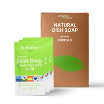 Detergente de louça Líquido para lavar louça Truly Free Sweet Basil 3x360ml