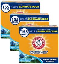 Detergente em Pó Arm & Hammer Alpine Clean 155 Lavagens x3
