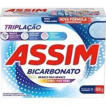 Detergente em Pó Assim Triplação Bicarbonato KIT COM 3 com 800g