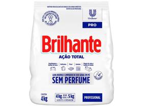 Detergente em Pó Hipoalergênico Brilhante - Profissional Ação Total Sem Perfume 4kg