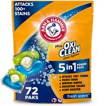 Detergente en Cápsulas Power Paks Arm & Hammer Plus OxiClean 72
