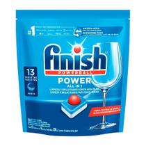 Detergente Finish para Lava Louças Power Tabletes 16g - Embalagem com 13 Unidades