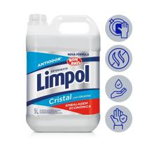 Detergente Lava Louça Antiodor Cristal Limpol Bombril 5L