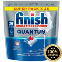 Detergente Lava Louças Finish - 26 tabletes - Powerball Quantum - Original