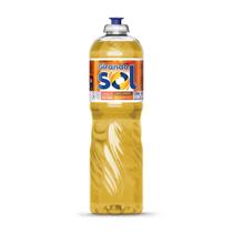 Detergente Lava-Louças Glicerina Girando Sol 500Ml, Detergente Líquido Para Lavar Louças, Amarelo, Contém Tensoativo Bio