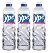 Detergente Lava Louças Ypê Clear Rende Mais 500ml Kit 3 Detergente Lava Louças Ypê Clear Rende Mais 500ml Kit 3