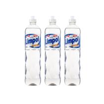 Detergente Limpol Cristal Com Glicerina 500Ml Kit 3 Detergente Limpol Cristal Com Glicerina 500Ml Kit 3