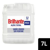 Detergente Líquido Brilhante Profissional - sem perfume Ação Total 7L