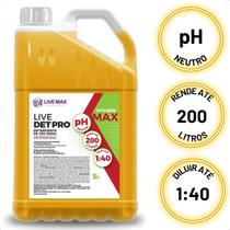 Detergente Liquido Concentrado Lava Louças Uso Profissional Limpeza Pesada Cozinhas Empresas Live Det Pro 5 Litros
