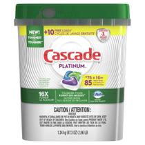 Detergente para Lava-louças Cascade Platinum ActionPacs 85 Unidades Detergente para Lava-louças Cascade Platinum ActionPacs 85 Unidades