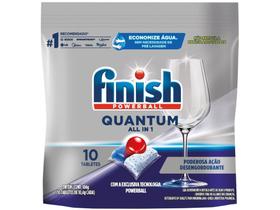 Detergente para Lava Louças em Tabletes Finish Quantum All in 1 com 10 Unidades