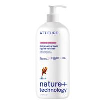 Detergente para louça ATTITUDE sem fragrância, à base de plantas, 1 L, vegano