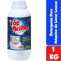 Detergente Para Maquina de Lavar Louça Sabão em Pó 1kg TOP BRILHO Detergente Para Maquina de Lavar Louça Sabão em Pó 1kg TOP BRILHO