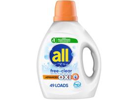 Detergente para roupa all Free Clear Oxi 2.6L 49 cargas