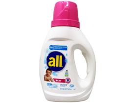 Detergente para roupa All Liquid Gentle para bebês 900 ml 24 cargas