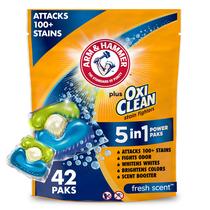 Detergente para Roupa Arm & Hammer Plus OxiClean 5 em 1 - Pacote com 42 Unidades Detergente para Roupa Arm & Hammer Plus OxiClean 5 em 1 - Pacote com 42 Unidades