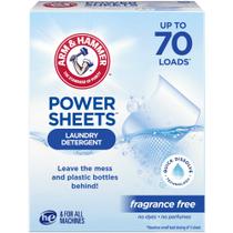Detergente para roupa ARM & HAMMER Power Sheets (35 unidades) Detergente para roupa ARM & HAMMER Power Sheets (35 unidades)