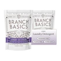 Detergente para roupa Branch Basics, pacote com 2 unidades, 1,8 kg, à base de plantas