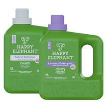 Detergente para roupa e amaciante de roupas Happy Elephant 1,89 L, pacote com 2 unidades Detergente para roupa e amaciante de roupas Happy Elephant 1,89 L, pacote com 2 unidades