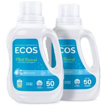 Detergente para roupa ECOS Liquid 50mL, 100 cargas, pacote com 2