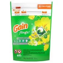 Detergente para roupa Gain Flings com o dobro do poder de limpeza Detergente para roupa Gain Flings com o dobro do poder de limpeza