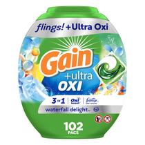 Detergente para roupa Gain Flings Ultra Oxi 102 pacotes 3 em 1