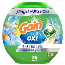 Detergente para Roupa Gain Flings Ultra Oxi 3 em 1 - Pacote com 76 Unidades