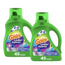 Detergente para roupa Gain + Odor Defense 1,92 L, pacote com 2 unidades, 45 cargas