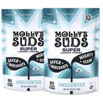 Detergente para roupa Molly's Suds Super Powder 120 Loads, pacote com 2