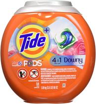 Detergente para roupa Pods Tide Plus Downy April Fresh 54 unidades