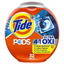 Detergente para roupa Tide 4 em 1 Ultra Oxi PODS 32 pacotes