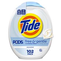 Detergente para roupa Tide PODS Free & Gentle 102 pacotes