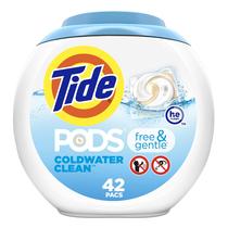 Detergente para roupa Tide Pods Free & Gentle 42 pacotes