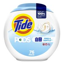 Detergente para roupa Tide PODS Free & Gentle 76 pacotes