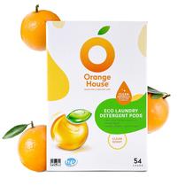 Detergente para Roupas em Cápsulas Orange House - Óleo de Laranja Natural - 54 Unidades