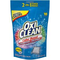 Detergente para Roupas OxiClean Color Boost Power Paks 18 Unidades