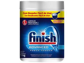 Detergente po finish para lava loucas power powder advanced 1kg
