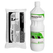 Detergente Riozyme Eco 1 L + 50 Desinfetante Lenço Germi Rio