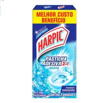 Detergente Sanitário Pastilha Adesiva Marine Harpic 3un