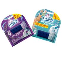 Detergente Sanitários COM APLICADOR + REFIL Gel Adesivo 38g Novo Frescor Dura até 6 Semanas Kit:Lavanda + Marine