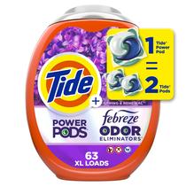 Detergente Tide Pods Power Spring Scent - Pacote com 63 Unidades