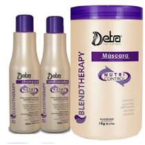 Detra Kit Nutri Control - Shampoo 2X 500Ml- Condicionador 2X 500Ml E Máscara 1Kg Detra Kit Nutri Control - Shampoo 2X 500Ml- Condicionador 2X 500Ml E Máscara 1Kg